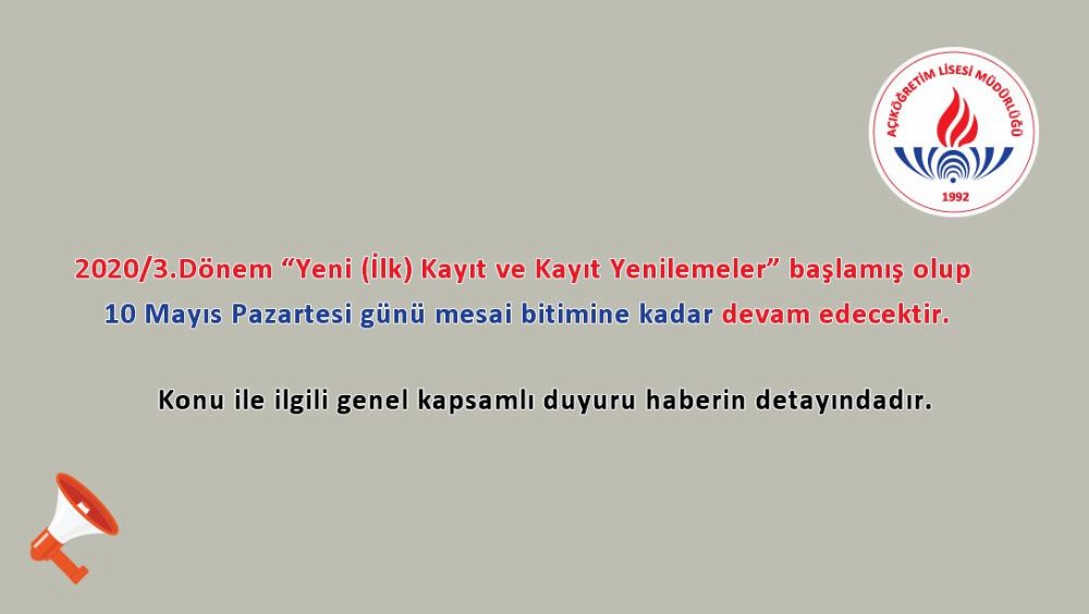 Açık Öğretim Lisesi kayıtları başladı