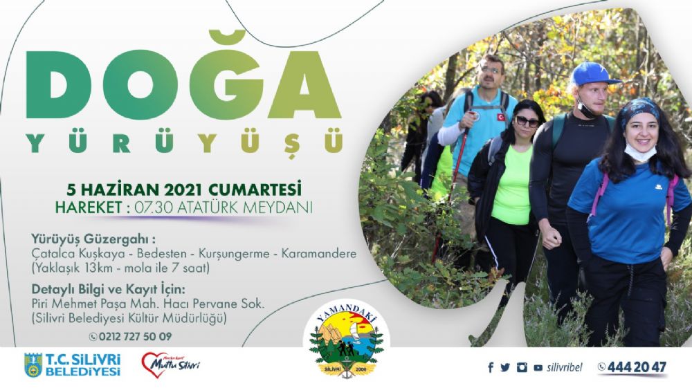 Silivri Belediyesi doğa yürüyüşü düzenliyor