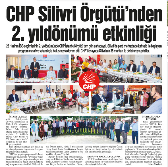 CHP Silivri Örgütü’nden 2. yıldönümü etkinliği