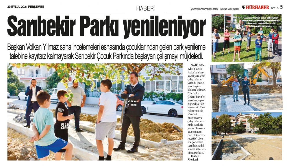 Sarıbekir Çocuk Parkı yenileniyor