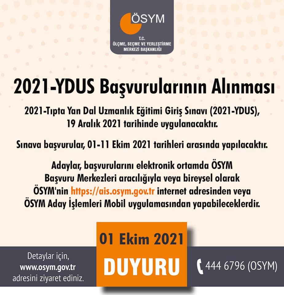 2021 yılı YDS başvuruları başladı