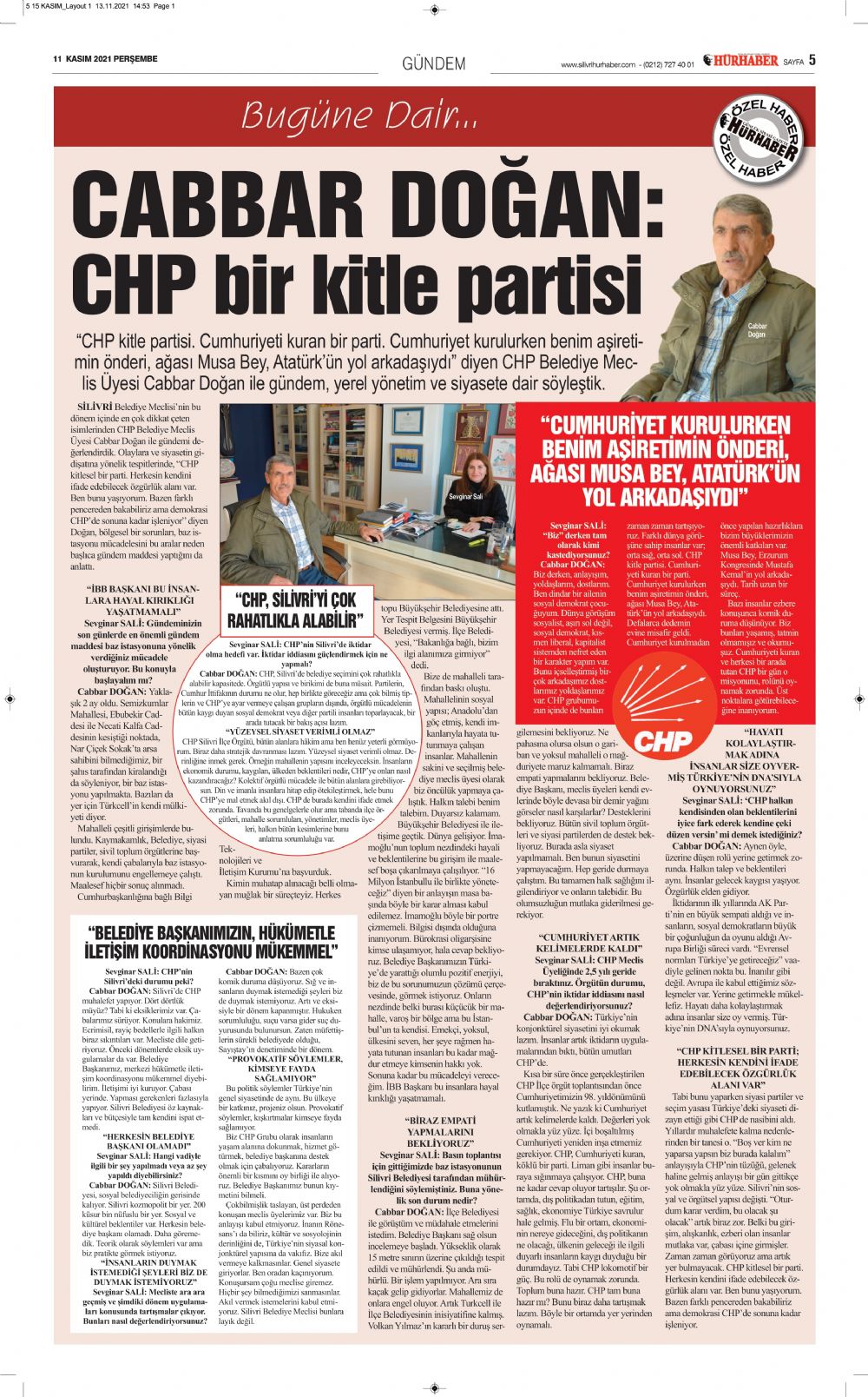 Cabbar Doğan: CHP bir kitle partisi