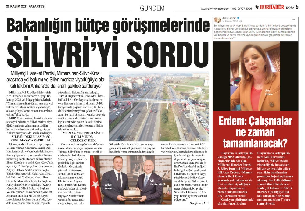 Arzu Erdem, Bakanlığın Bütçe görüşmelerinde Silivri’yi sordu