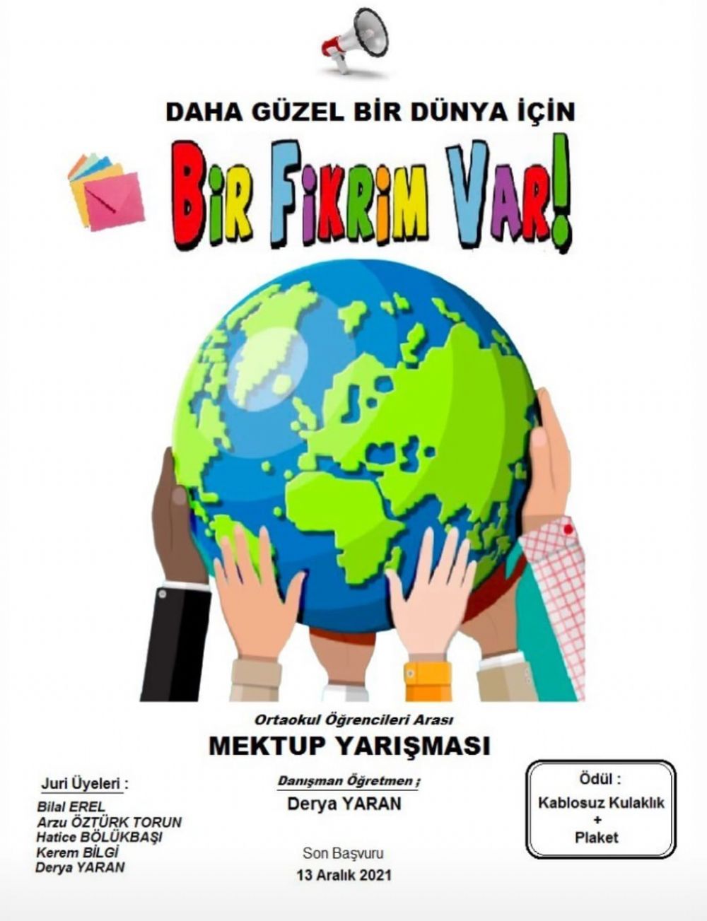“Bir Fikrim Var!” mektup yarışması