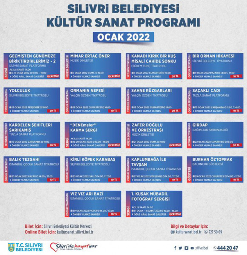 Ocak Ayı Kültür ve Sanat Programı belli oldu