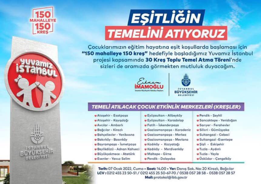 Gümüşyaka İBB kreşi temeli atılıyor