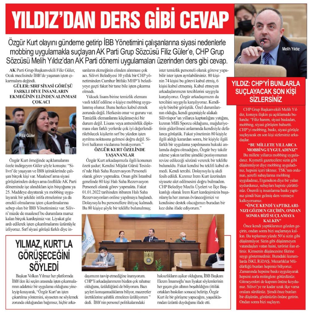 Yıldız’dan ders gibi cevap