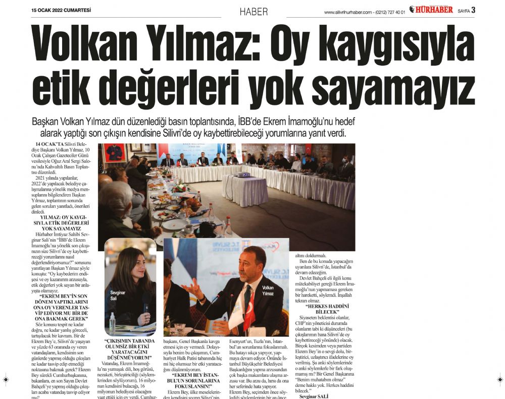 Volkan Yılmaz: Oy kaygısıyla etik değerleri yok sayamayız