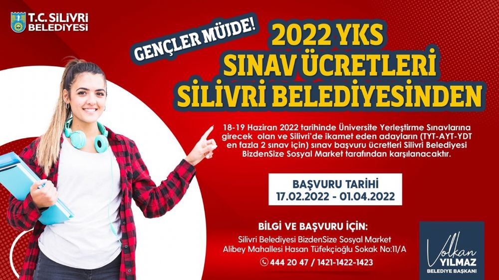 YKS ücretleri Silivri Belediyesinden