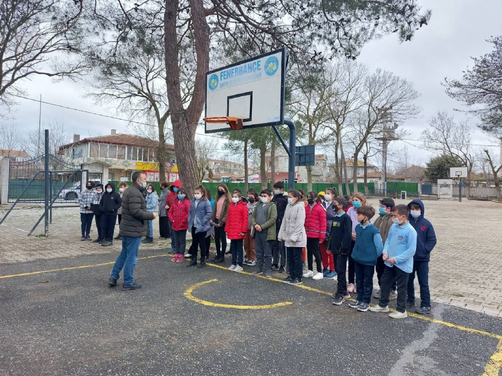 Sönmez Ortaokulu’nda tatbikat gerçekleştirildi