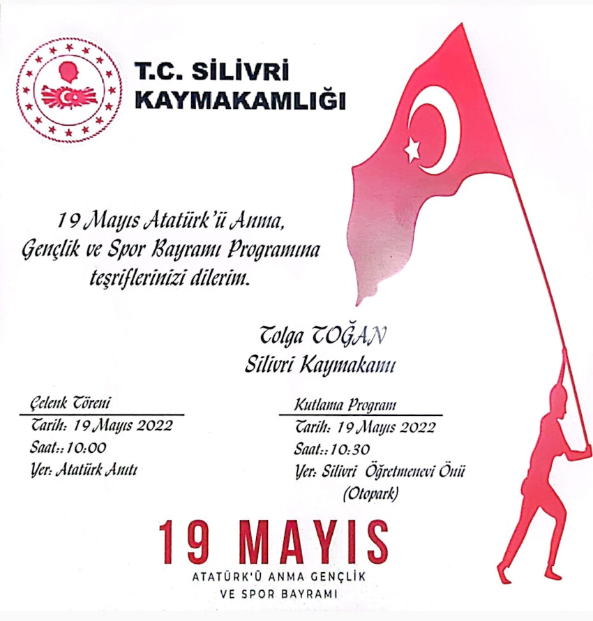19 Mayıs Atatürk’ü Anma, Gençlik ve Spor Bayramı programı