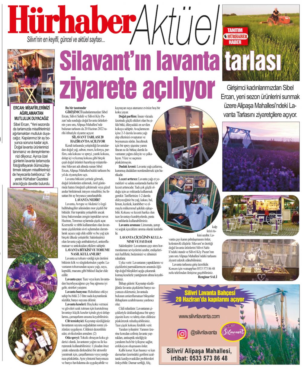 Silavant’ın lavanta tarlası ziyarete açılıyor
