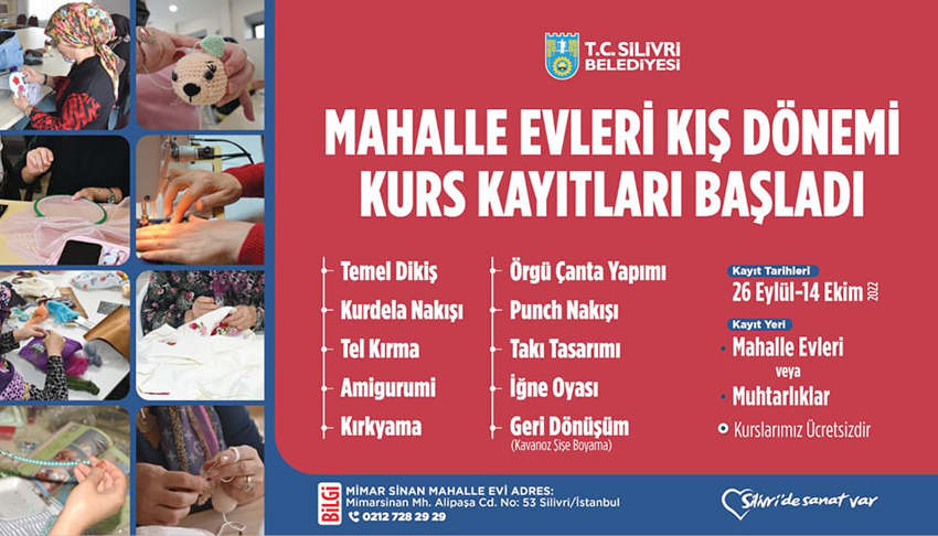 Mahalle Evleri Kış Dönemi kurs kayıtları başladı