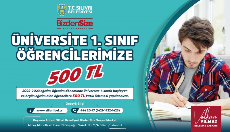 Üniversite öğrencilerine 500 TL’lik destek