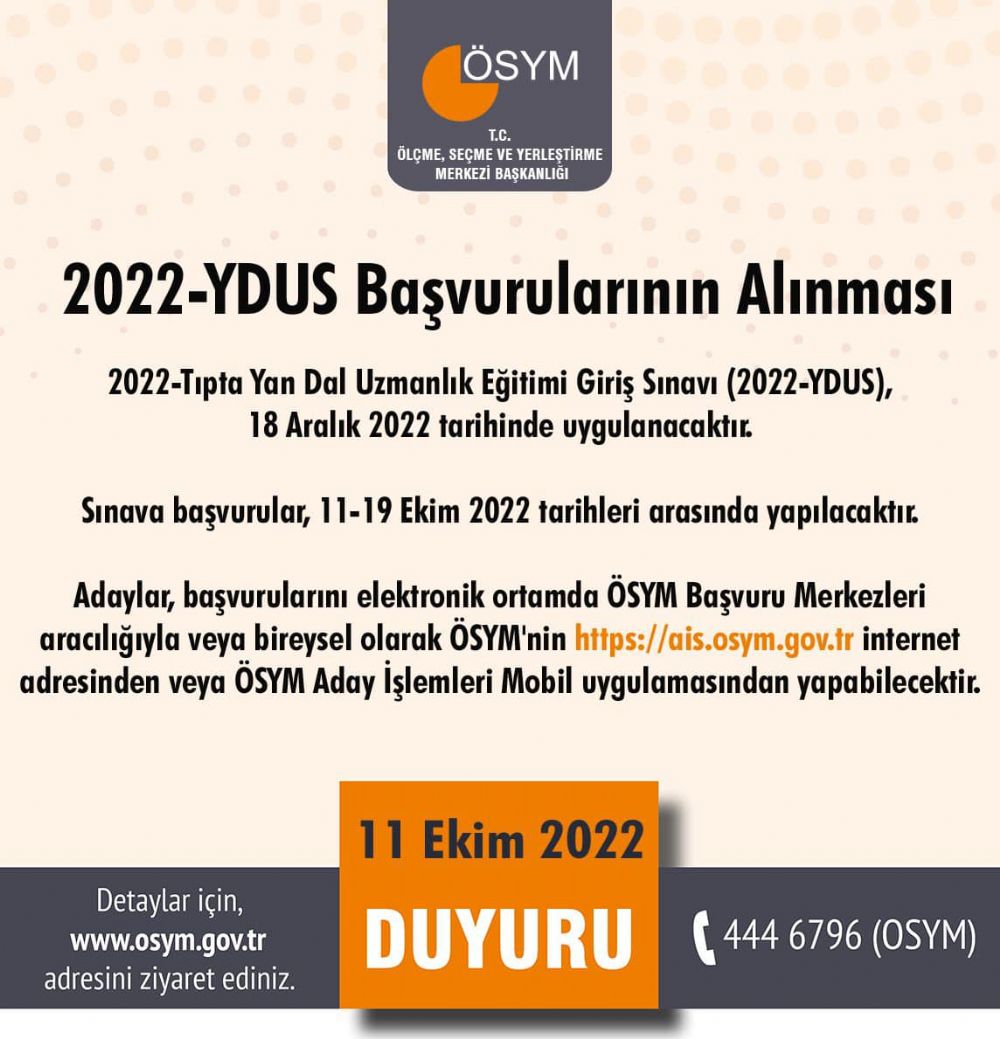 Tıpta Yan Dal Uzmanlık Eğitimi Giriş Sınavı