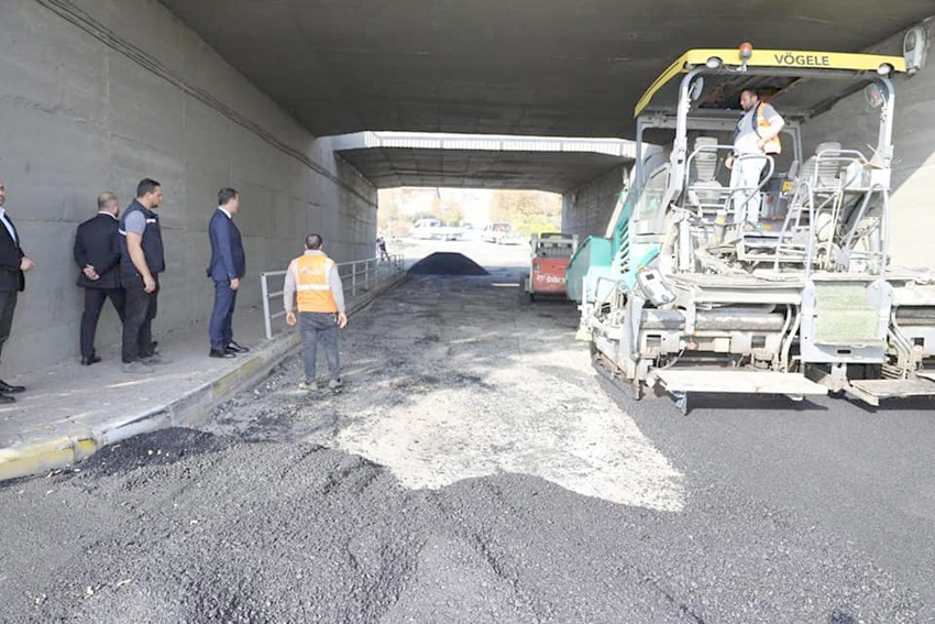Semizkumlar’da asfalt çalışması tamamlanmak üzere
