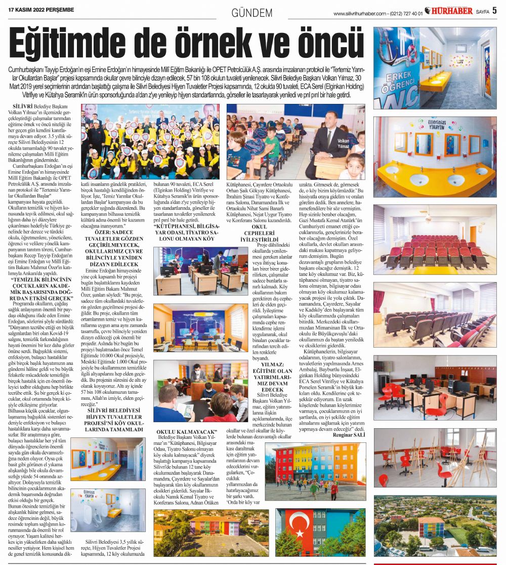 Eğitimde de örnek ve öncü