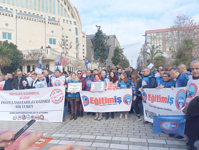 “Sefalet zammını protesto ettik”