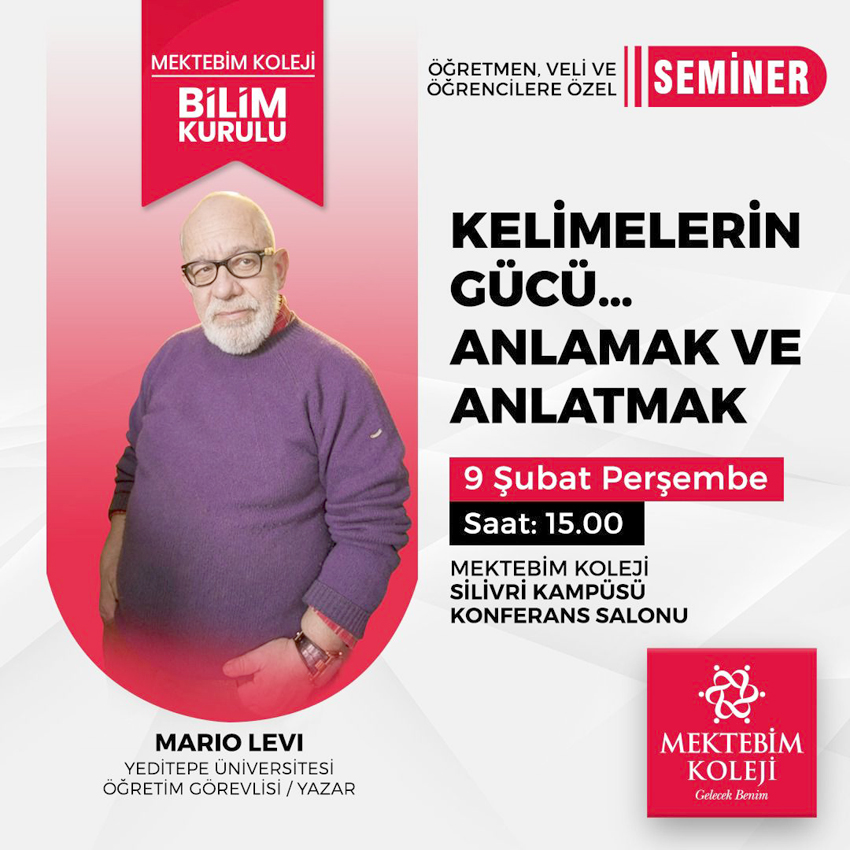 İstanbul Aşığı Mario Levi Mektebim’de...