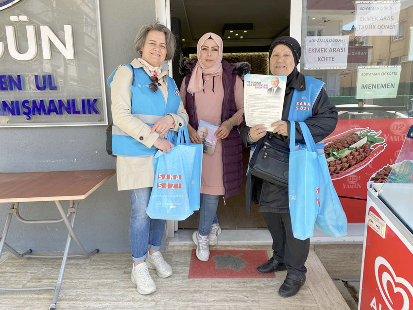 Yoğurthane Mevkinde hane ziyaretleri gerçekleştirdiler