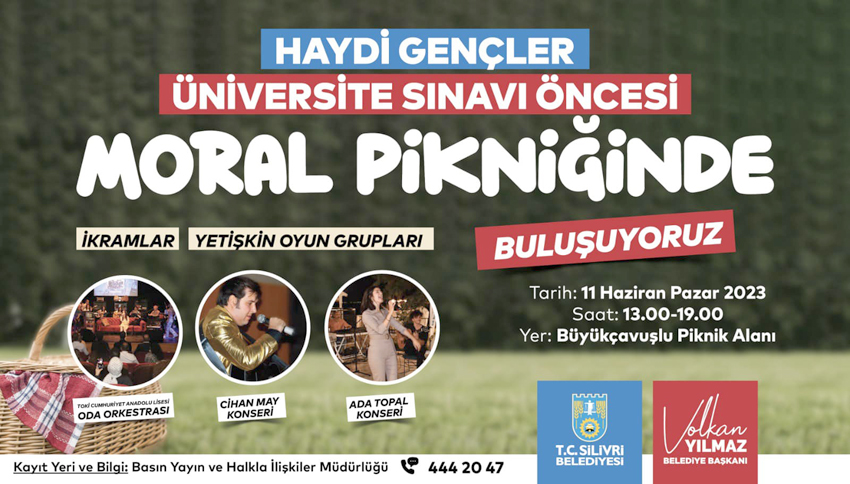 Üniversite sınavına girecek gençlere moral etkinliği