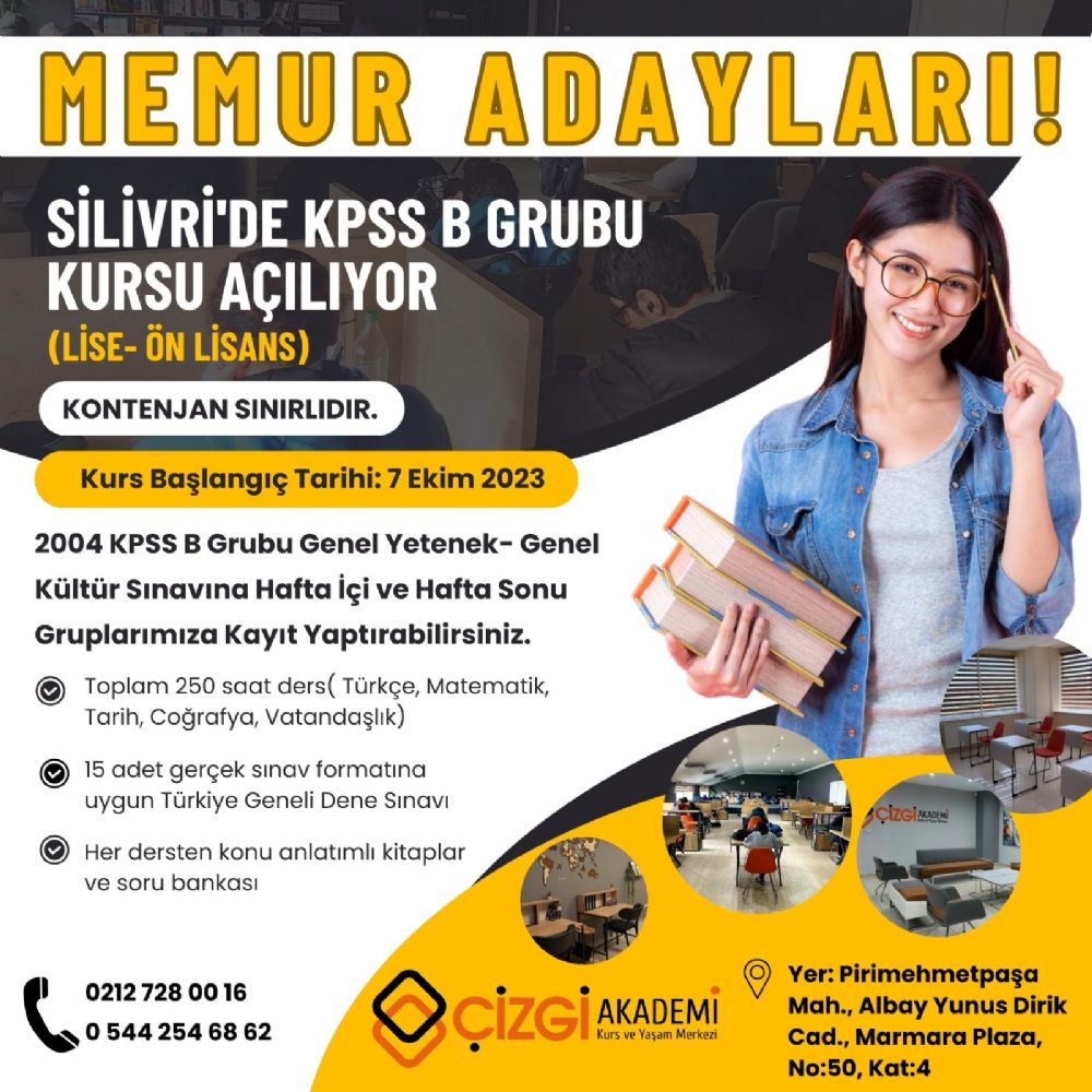 Çizgi Akademi’de KPSS B Grubu Kursu açılıyor