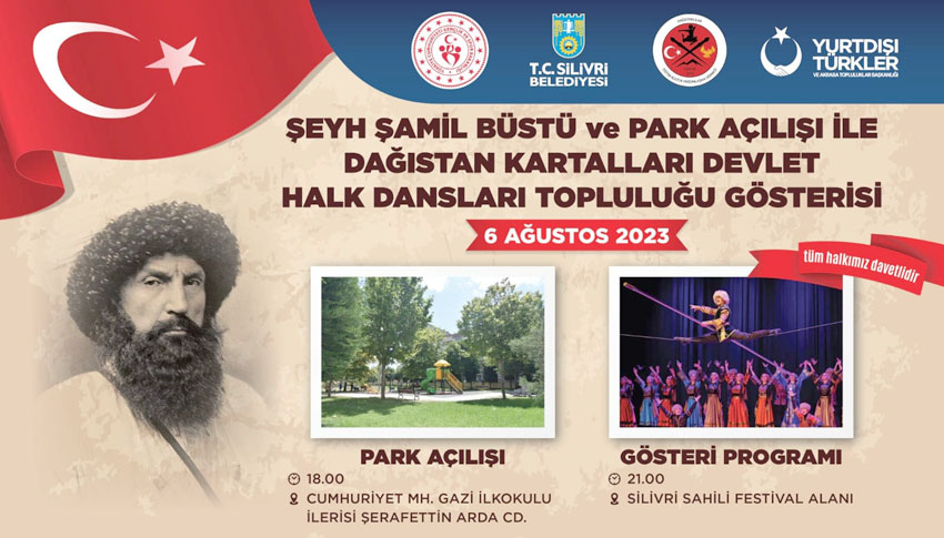 Şeyh Şamil Büstü ve Park Açılışı ile Dağıstan Kartalları gösterisi