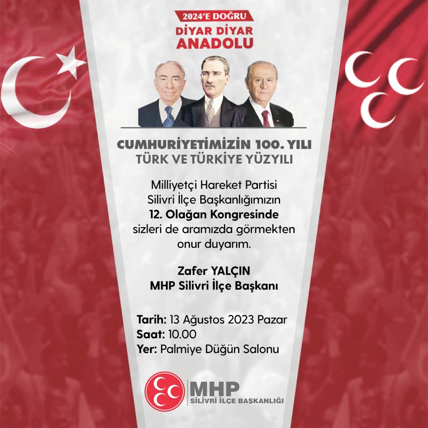 MHP kongresi Pazar günü