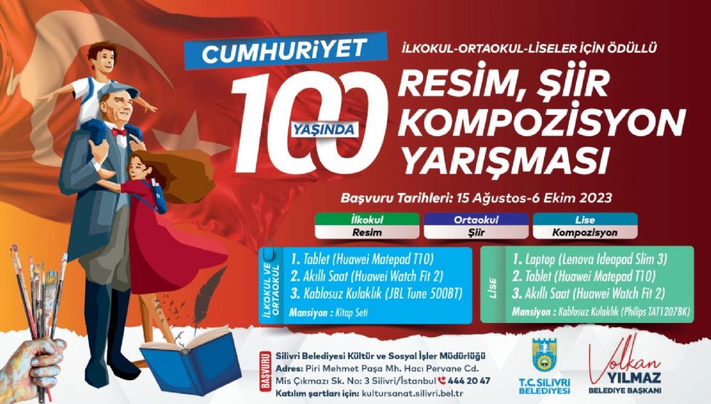 “Cumhuriyet 100 yaşında” konulu yarışma düzenleniyor