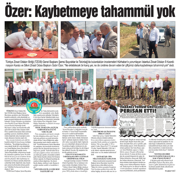 Özer: Kaybetmeye tahammül yok