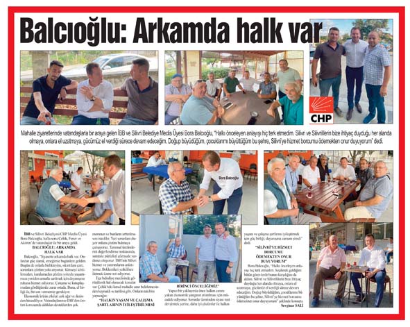 Balcıoğlu: Arkamda halk var