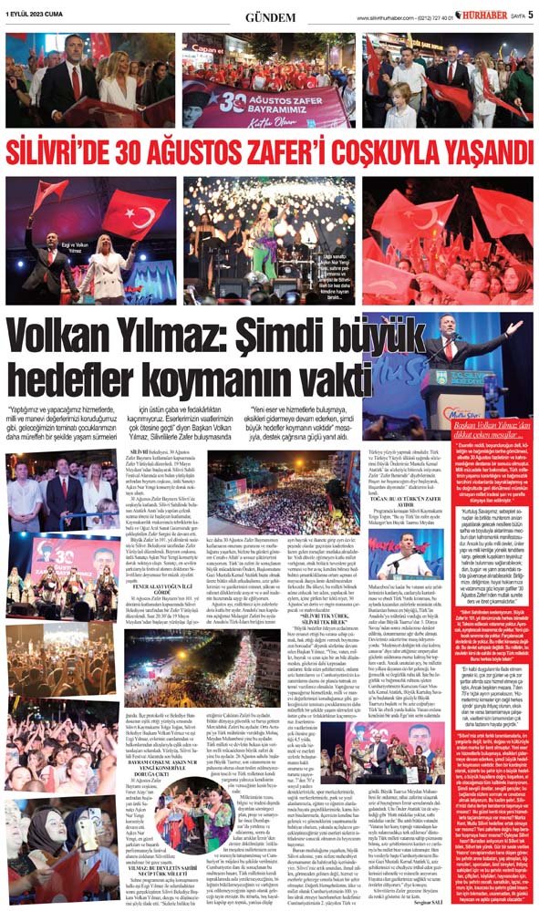 SİLİVRİ’DE 30 AĞUSTOS ZAFER’İ COŞKUYLA YAŞANDI