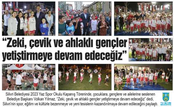 “Zeki, çevik ve ahlaklı gençler yetiştirmeye devam edeceğiz”