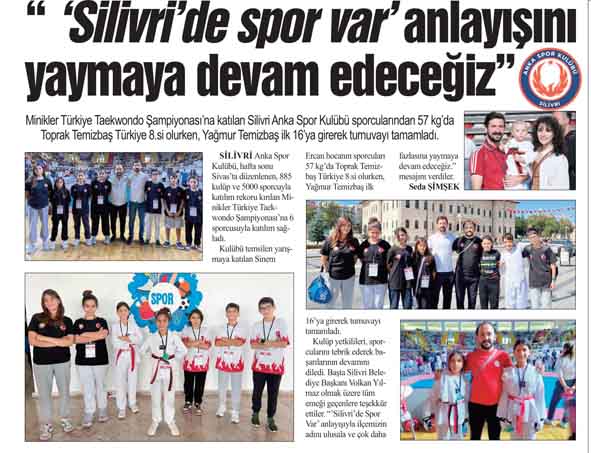 “ ‘Silivri’de spor var’ anlayışını yaymaya devam edeceğiz”
