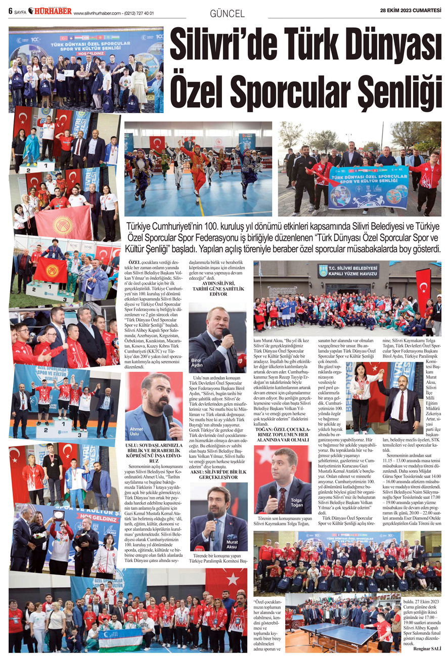 Silivri’de Türk Dünyası Özel Sporcular Şenliği