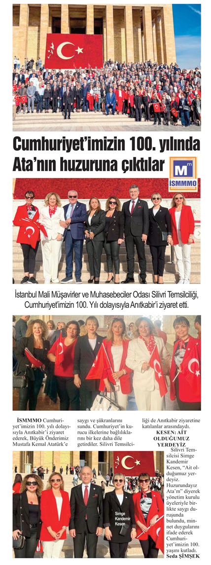 Cumhuriyet’imizin 100. yılında Ata’nın huzuruna çıktılar