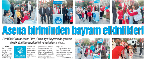 Asena biriminden bayram etkinlikleri