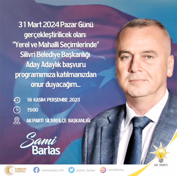 Sami Barlas’tan adaylık başvurusu