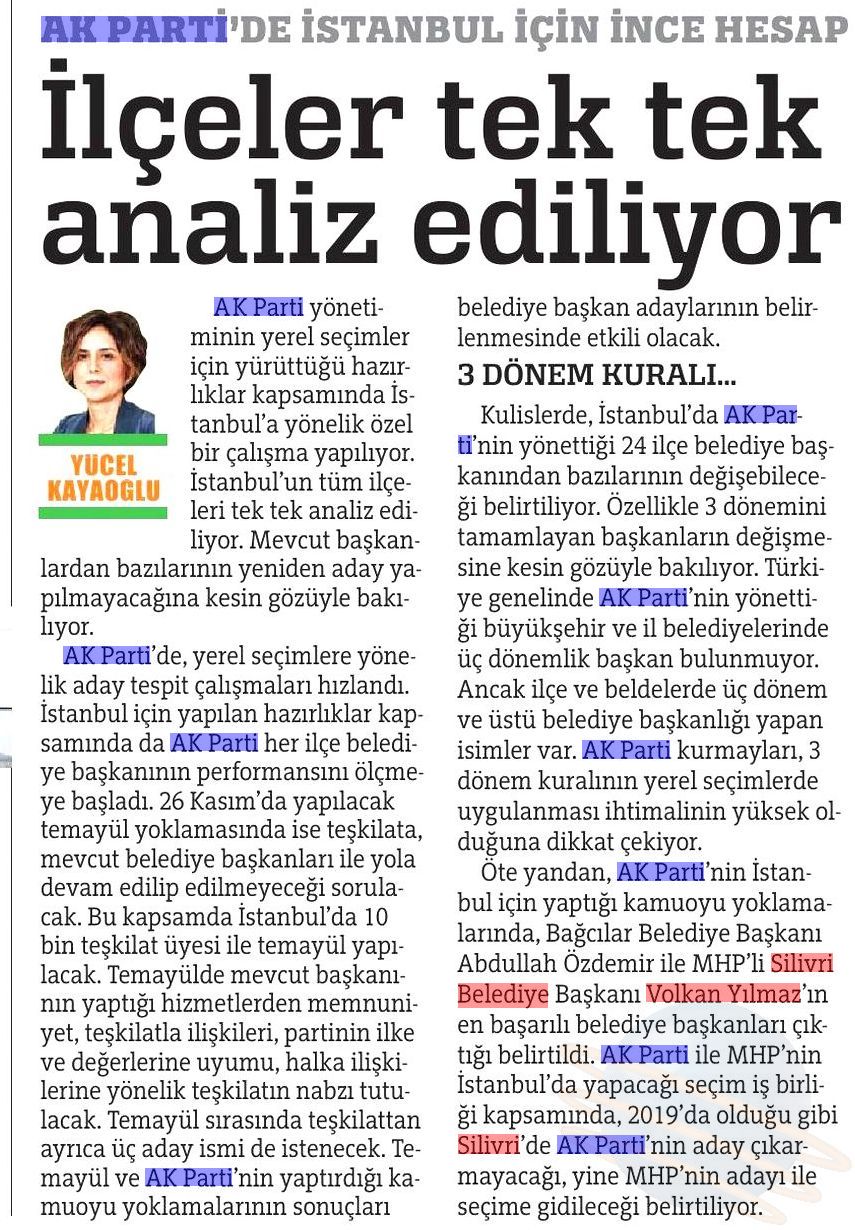 AK Parti'nin anketinde Bağcılar ve Silivri belediye başkanları öne çıktı