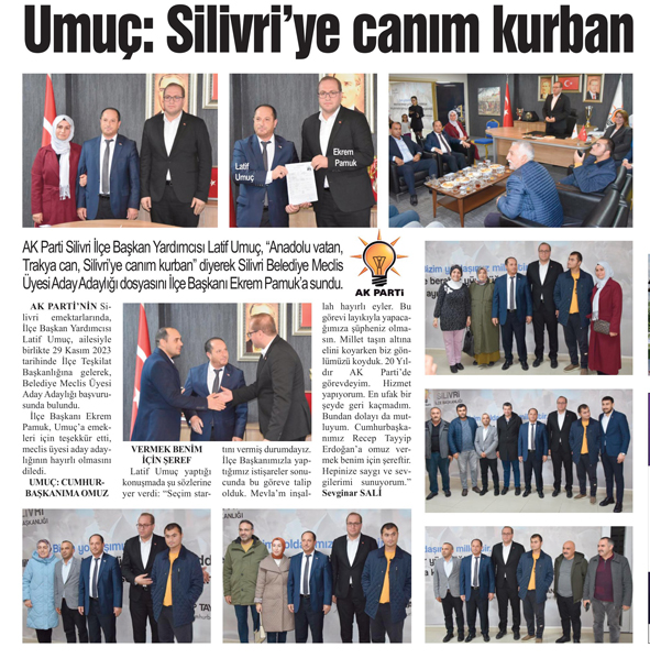 Umuç: Silivri’ye canım kurban