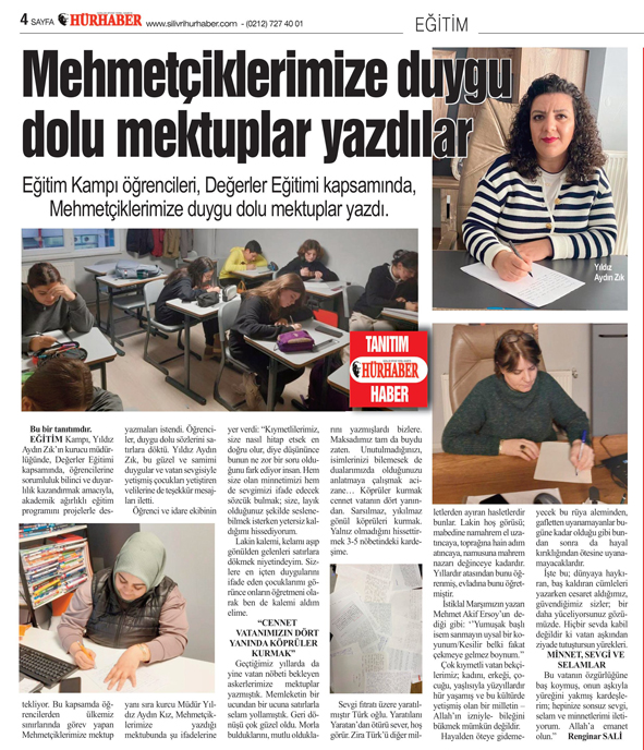 Mehmetçiklerimize duygu dolu mektuplar yazdılar