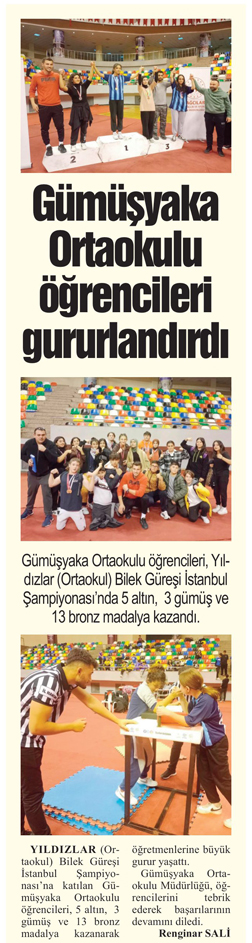 Gümüşyaka  Ortaokulu  öğrencileri gururlandırdı