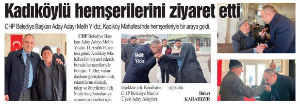 Kadıköylü hemşerilerini ziyaret etti