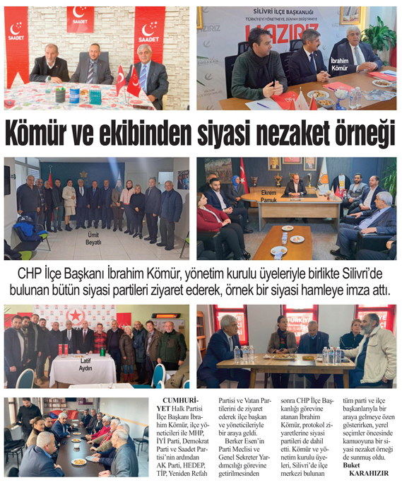 Kömür ve ekibinden siyasi nezaket örneği