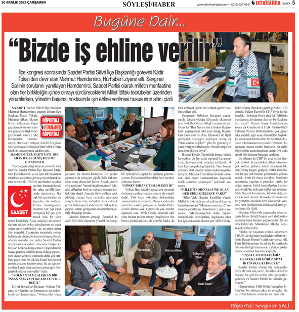 “Bizde iş ehline verilir”