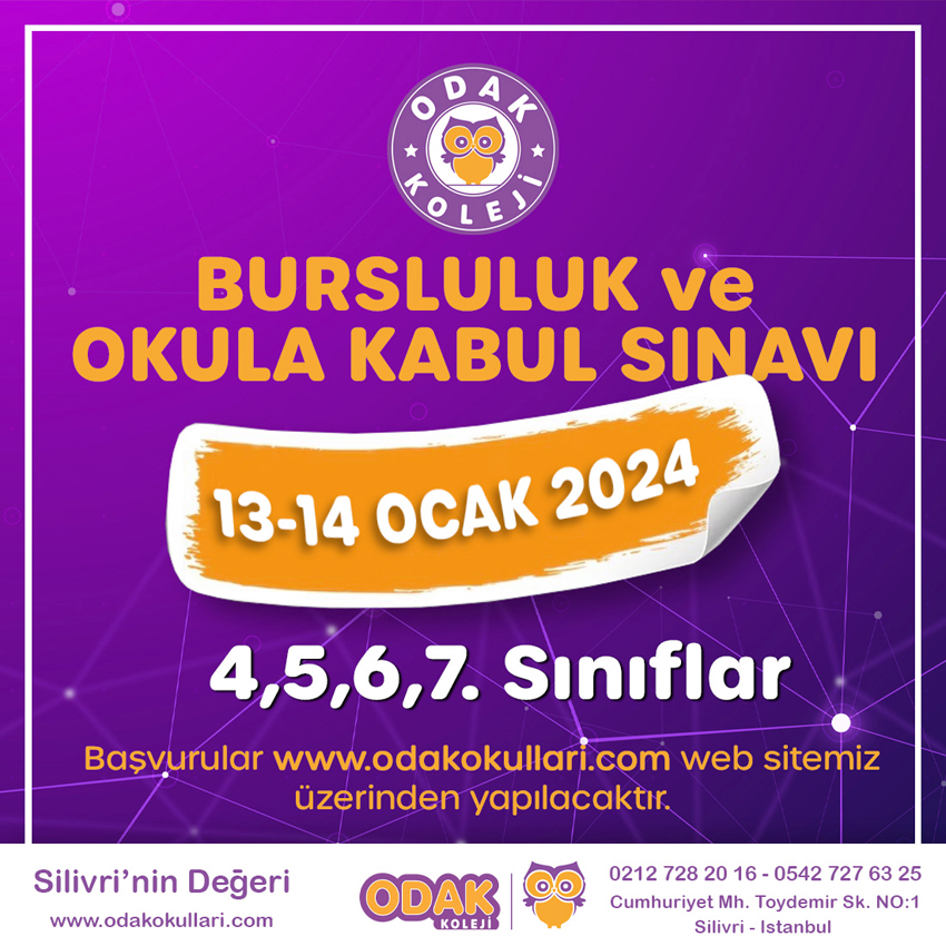 Bursluluk ve Okula Kabul Sınavı