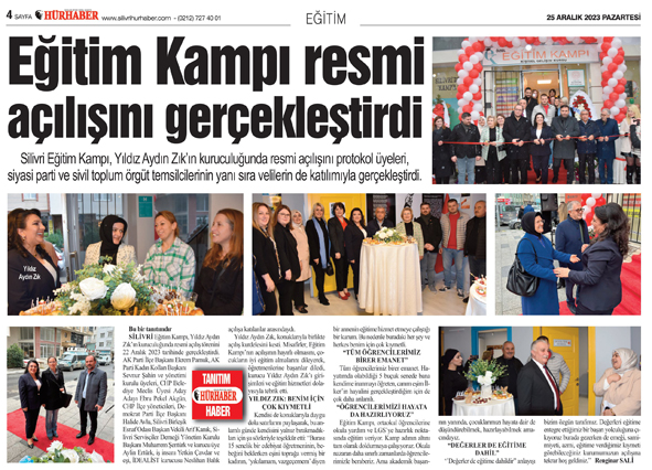Eğitim Kampı resmi açılışını gerçekleştirdi