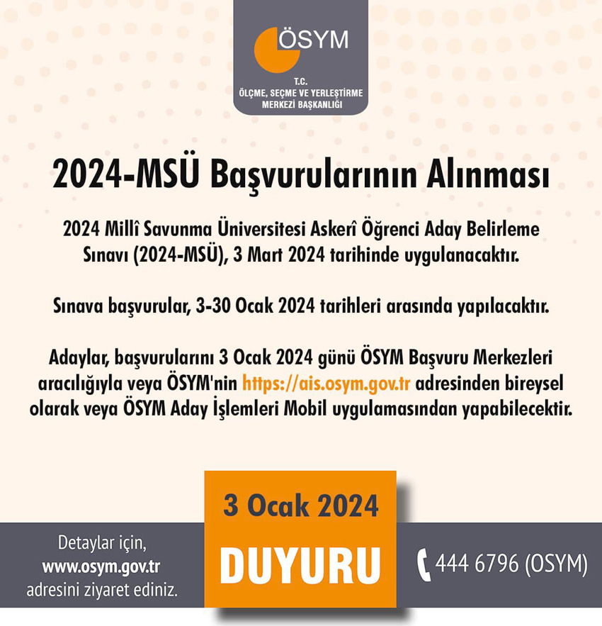 Millî Savunma Üniversitesi başvuruları başladı