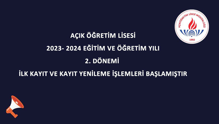 Açık Öğretim 2. Dönem kayıtları başladı