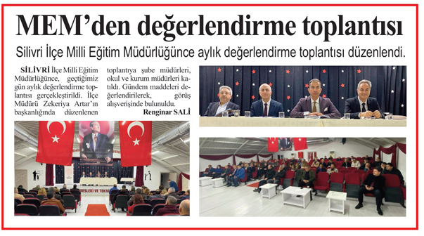 MEM’den değerlendirme toplantısı
